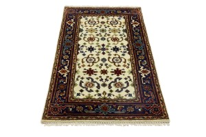 Cream Floral 3X5 Indo-Mahal Oriental Rug