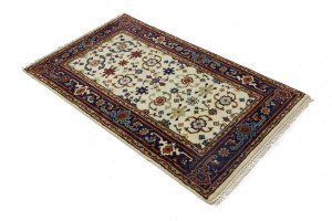 Cream Floral 3X5 Indo-Mahal Oriental Rug