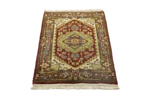 Rusty Red Floral Tribal 2X3 Heriz Serapi Oriental Rug