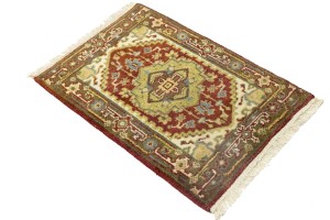 Rusty Red Floral Tribal 2X3 Heriz Serapi Oriental Rug