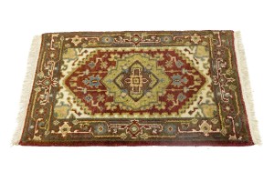 Rusty Red Floral Tribal 2X3 Heriz Serapi Oriental Rug