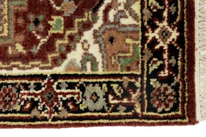 Dark Red Floral Tribal 2X3 Heriz Serapi Oriental Rug