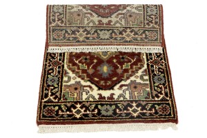 Dark Red Floral Tribal 2X3 Heriz Serapi Oriental Rug