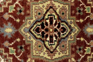 Dark Red Floral Tribal 2X3 Heriz Serapi Oriental Rug
