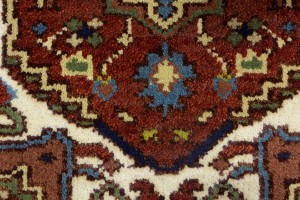 Rusty Red Floral Tribal 2X3 Heriz Serapi Oriental Rug