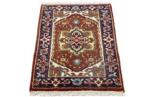 Rusty Red Floral Tribal 2X3 Heriz Serapi Oriental Rug