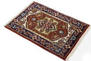 Rusty Red Floral Tribal 2X3 Heriz Serapi Oriental Rug