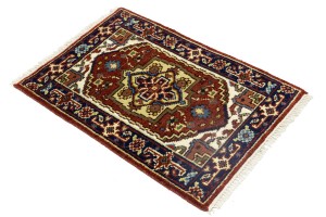 Rusty Red Floral Tribal 2X3 Heriz Serapi Oriental Rug