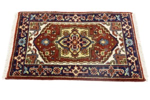 Rusty Red Floral Tribal 2X3 Heriz Serapi Oriental Rug