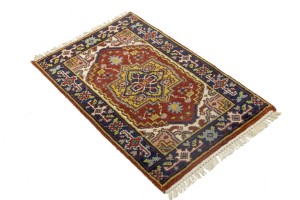 Red Floral Tribal 2X3 Heriz Serapi Oriental Rug