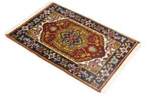 Red Floral Tribal 2X3 Heriz Serapi Oriental Rug