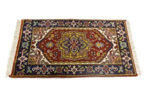 Red Floral Tribal 2X3 Heriz Serapi Oriental Rug