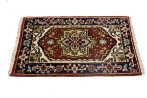 Red Floral Tribal 2X3 Heriz Serapi Oriental Rug