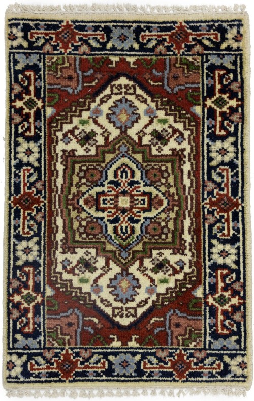Rusty Red Floral Tribal 2X3 Heriz Serapi Oriental Rug