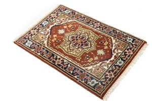 Rusty Red Floral Tribal 2X3 Heriz Serapi Oriental Rug