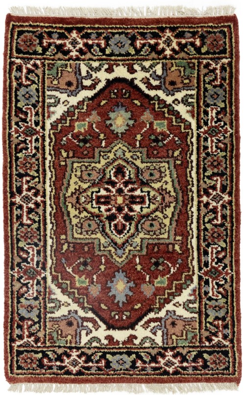 Rusty Red Floral Tribal 2X3 Heriz Serapi Oriental Rug