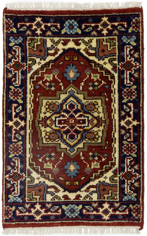 Rusty Red Floral Tribal 2X3 Heriz Serapi Oriental Rug