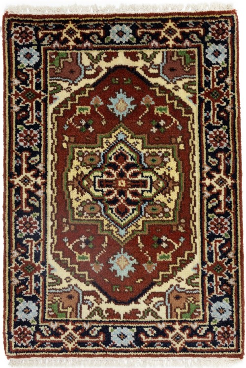 Rusty Red Floral Tribal 2X3 Heriz Serapi Oriental Rug