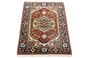Rusty Red Floral Tribal 2X3 Heriz Serapi Oriental Rug
