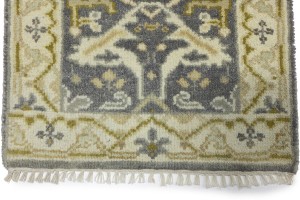 Gray Floral 2X3 Oushak Oriental Rug