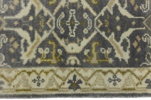 Gray Floral 2X3 Oushak Oriental Rug