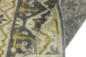 Gray Floral 2X3 Oushak Oriental Rug