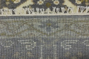 Gray Floral 2X3 Oushak Oriental Rug