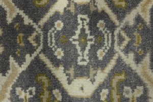 Gray Floral 2X3 Oushak Oriental Rug