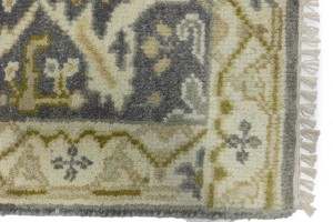 Gray Floral 2X3 Oushak Oriental Rug