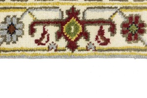 Light Gray Geometric 2'5X8'0 Heriz Serapi Oriental Runner Rug
