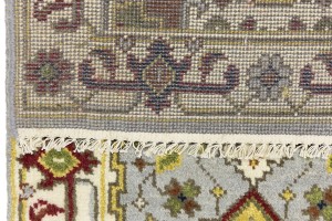 Light Gray Geometric 2'5X8'0 Heriz Serapi Oriental Runner Rug