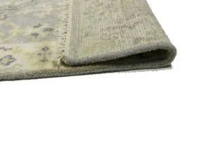 Light Gray Floral 3X8 Oushak Chobi Oriental Runner Rug