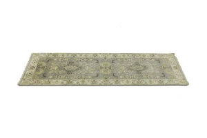 Light Gray Floral 3X8 Oushak Chobi Oriental Runner Rug