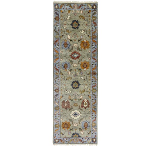 Floral Colorfast 3X8 Oushak Chobi Oriental Runner Rug