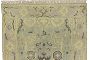 Greige Floral 3X10 Oushak Chobi Oriental Runner Rug