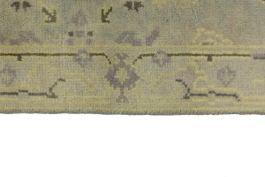 Greige Floral 3X10 Oushak Chobi Oriental Runner Rug