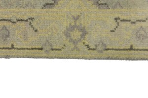 Greige Floral 3X10 Oushak Chobi Oriental Runner Rug