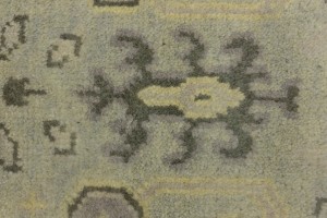 Greige Floral 3X10 Oushak Chobi Oriental Runner Rug