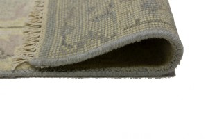 Greige Floral 3X10 Oushak Chobi Oriental Runner Rug