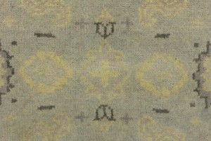 Greige Floral 3X10 Oushak Chobi Oriental Runner Rug