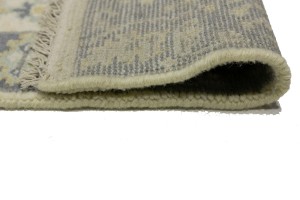 Cream Floral 3X10 Oushak Chobi Oriental Runner Rug