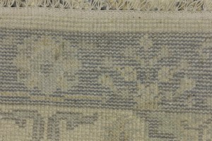 Cream Floral 3X10 Oushak Chobi Oriental Runner Rug