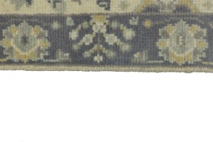 Cream Floral 3X10 Oushak Chobi Oriental Runner Rug
