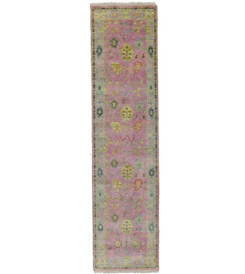 Floral Colorfast 3X10 Oushak Chobi Oriental Runner Rug