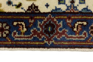 Cream Floral 2'6X12'2 Indo-Mahal Oriental Runner Rug