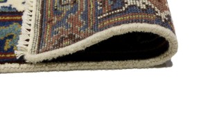 Cream Floral 2'6X12'2 Indo-Mahal Oriental Runner Rug