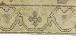 Cream Floral 2'8X13'7 Oushak Chobi Oriental Runner Rug