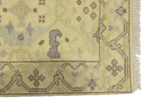Cream Floral 2'8X13'7 Oushak Chobi Oriental Runner Rug
