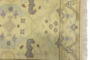 Cream Floral 2'8X13'7 Oushak Chobi Oriental Runner Rug