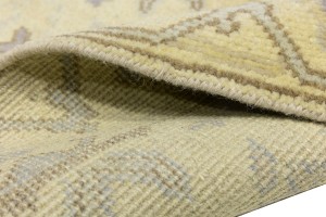 Cream Floral 2'8X13'7 Oushak Chobi Oriental Runner Rug